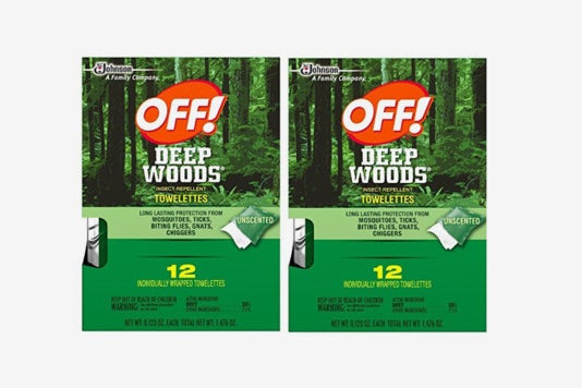 Off! Deep Woods Insect Repellent Wipes.